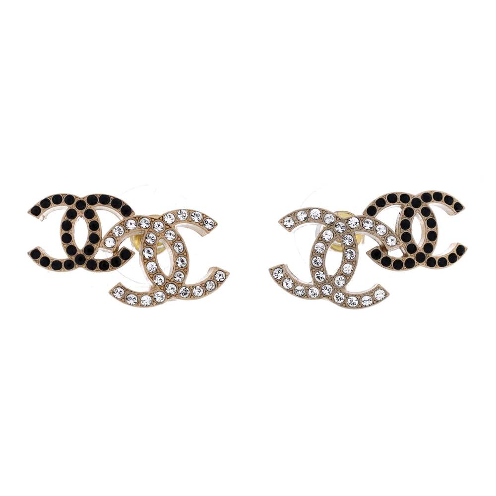 Chanel Double Cc Stud Earrings Metal #259243C95B